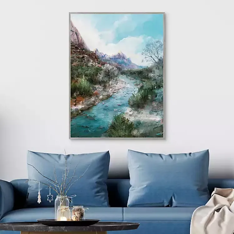 Kirklands Home Desert Blues Framed Canvas Art Print