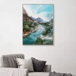 Kirklands Home Desert Blues Framed Canvas Art Print