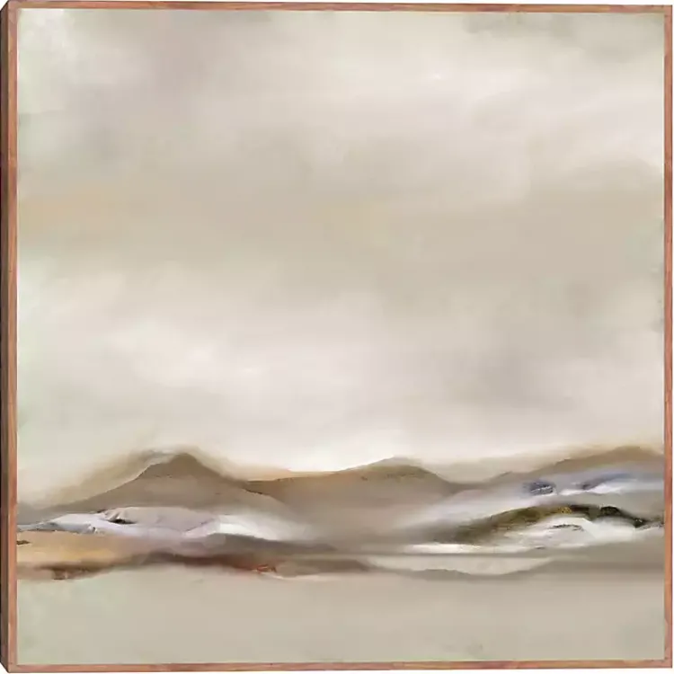 Kirklands Home Desert View Framed Canvas Art Print Gray Best