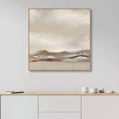 Kirklands Home Desert View Framed Canvas Art Print Gray Best