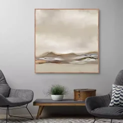 Kirklands Home Desert View Framed Canvas Art Print Gray Best