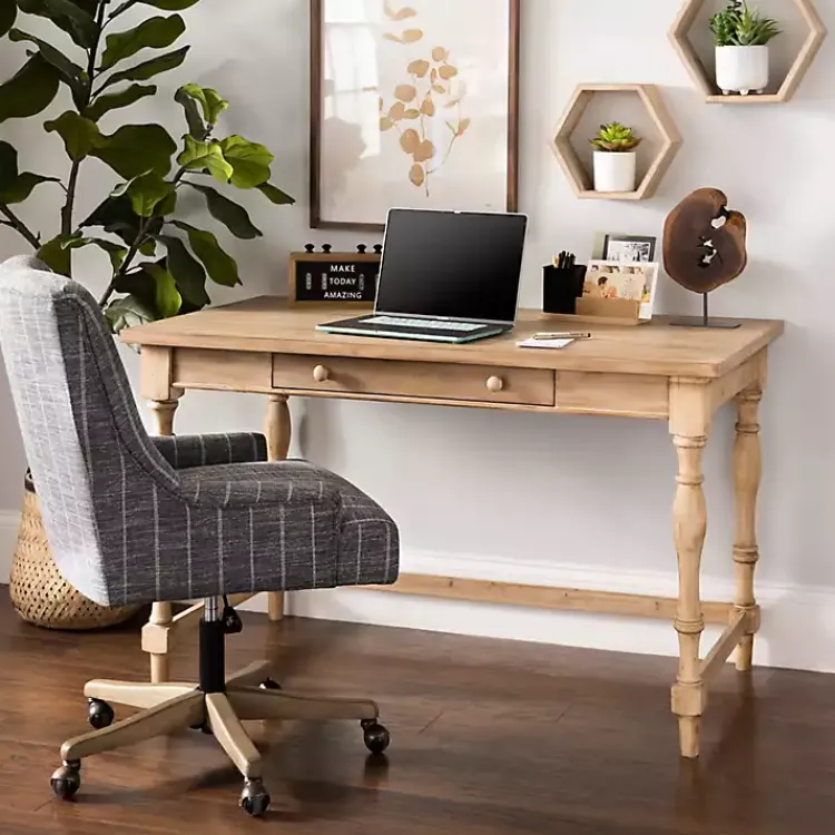Kirklands Home Diane Spindle Leg Blond Wood Desk Discount