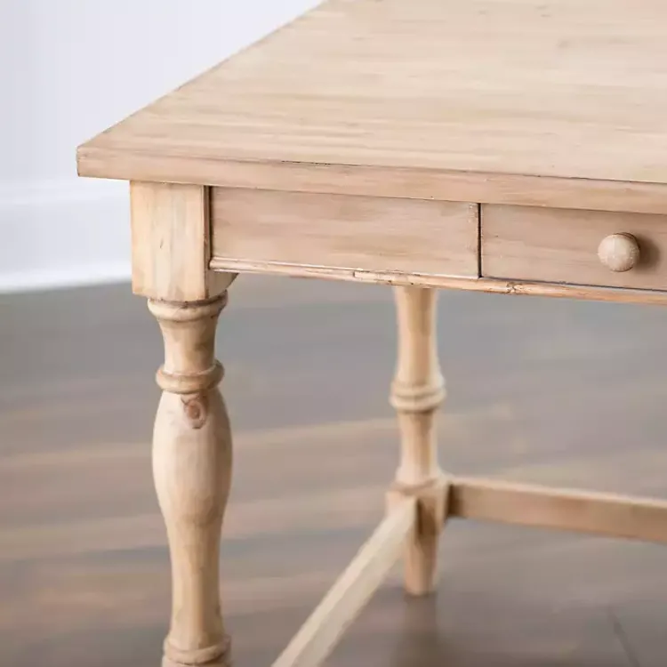Kirklands Home Diane Spindle Leg Blond Wood Desk Discount