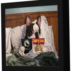 Kirklands Home Dirty Dog Framed Art Print Multi Clearance