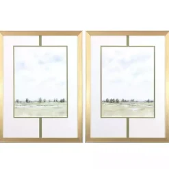 Kirklands Home Distant View Framed Art Prints, Set of 2 White Best