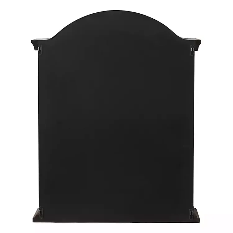 Kirklands Home Distressed Black Wood Wall Cabinet Clearance