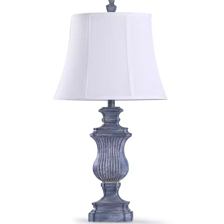 Kirklands Home Distressed Blue Urn Table Lamp White Hot