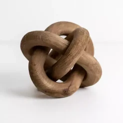 Statues & Figurines>Kirklands Home Distressed Wooden Knot Brown