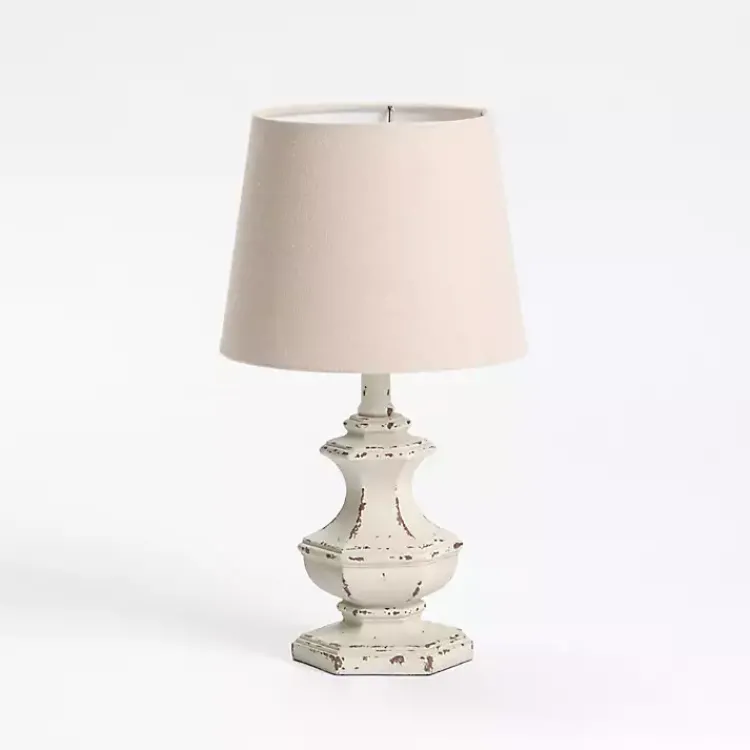 Kirklands Home Distressed Cream Sculpted Urn Table Lamp Tan Outlet