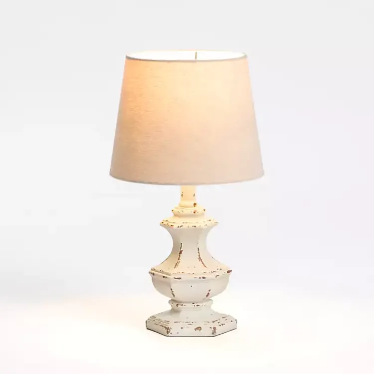 Kirklands Home Distressed Cream Sculpted Urn Table Lamp Tan Outlet
