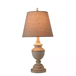 Kirklands Home Distressed Cream Table Lamp Tan Clearance