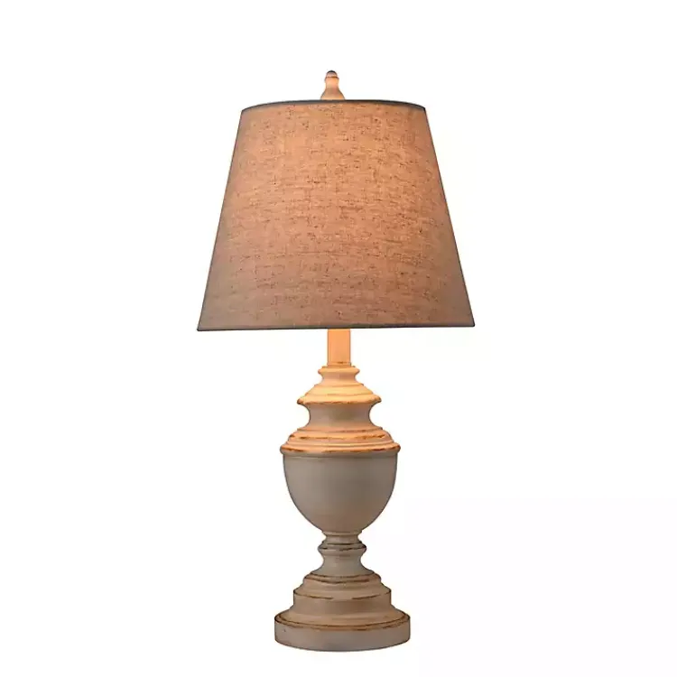 Kirklands Home Distressed Cream Table Lamp Tan Clearance