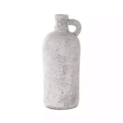 Vases>Kirklands Home Distressed Cream Terracotta Jug Vase White