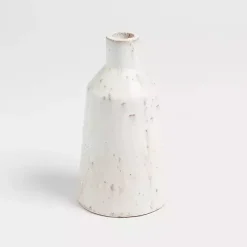 Vases>Kirklands Home Distressed Cream Textured Terracotta Vase, 9 in. White