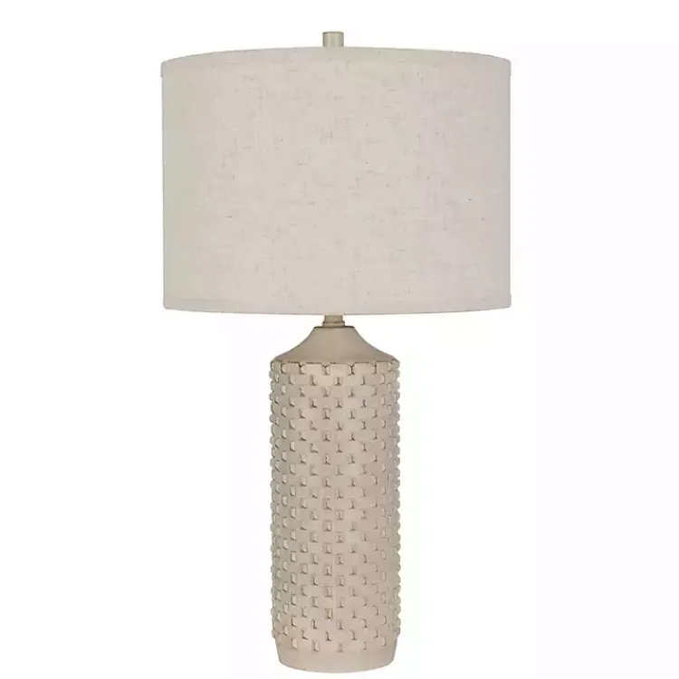 Kirklands Home Distressed Cream Textured Table Lamps, Set of 2 Tan Online