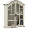 Kirklands Home Distressed Cream Wood Wall Cabinet