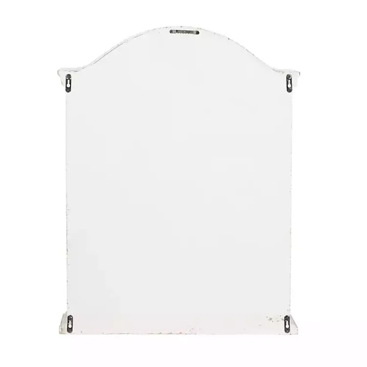 Kirklands Home Distressed Cream Wood Wall Cabinet