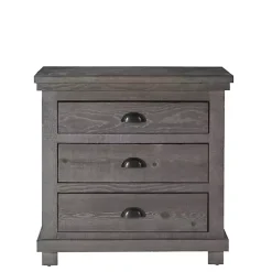 Kirklands Home Distressed Dark Wooden Willow Nightstand Gray Sale