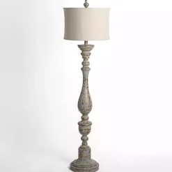 Kirklands Home Distressed Eloise Floor Lamp Ivory Sale