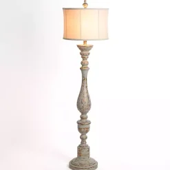 Kirklands Home Distressed Eloise Floor Lamp Ivory Sale