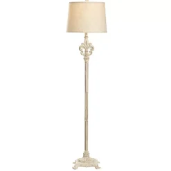 Kirklands Home Distressed Fleur-de-lis Floor Lamp Tan Best