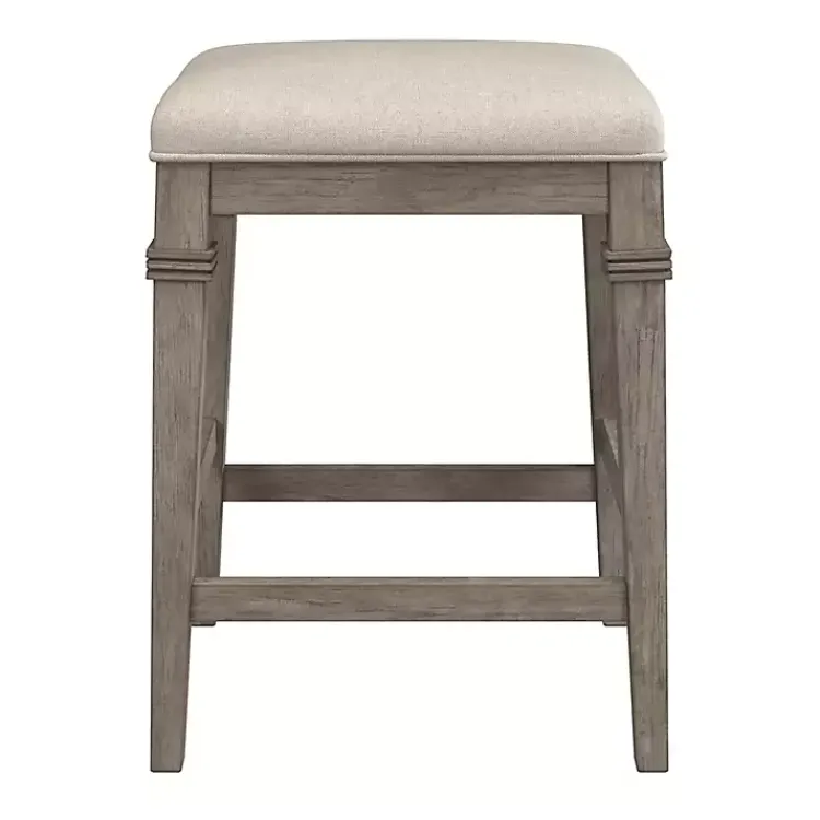 Kirklands Home Distressed Gray and Beige Counter Stool Hot