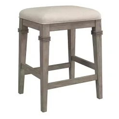 Kirklands Home Distressed Gray and Beige Counter Stool Hot