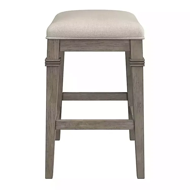 Kirklands Home Distressed Gray and Beige Counter Stool Hot
