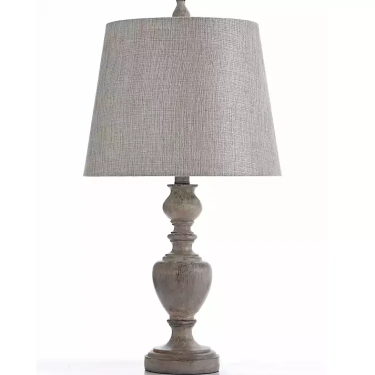 Kirklands Home Distressed and Cream Table Lamp Gray Sale