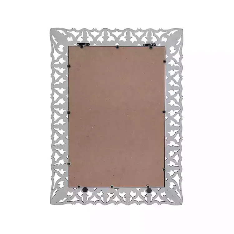 Kirklands Home Distressed Gray Botanical Rectangle Wall Mirror Outlet
