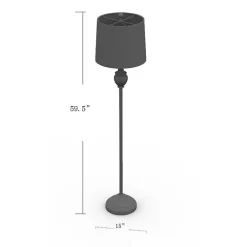 Kirklands Home Distressed Gray Hadlee Floor Lamp Tan Outlet