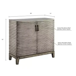 Kirklands Home Distressed Linear 2-Door Wooden Chest Gray Sale