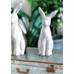 Kirklands Home Distressed Rabbit Outdoor Statue Gray Online