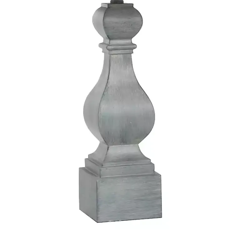 Kirklands Home Distressed Traditional Baluster Table Lamp Gray Outlet
