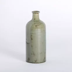 Vases>Kirklands Home Distressed Ceramic Table Vase Green