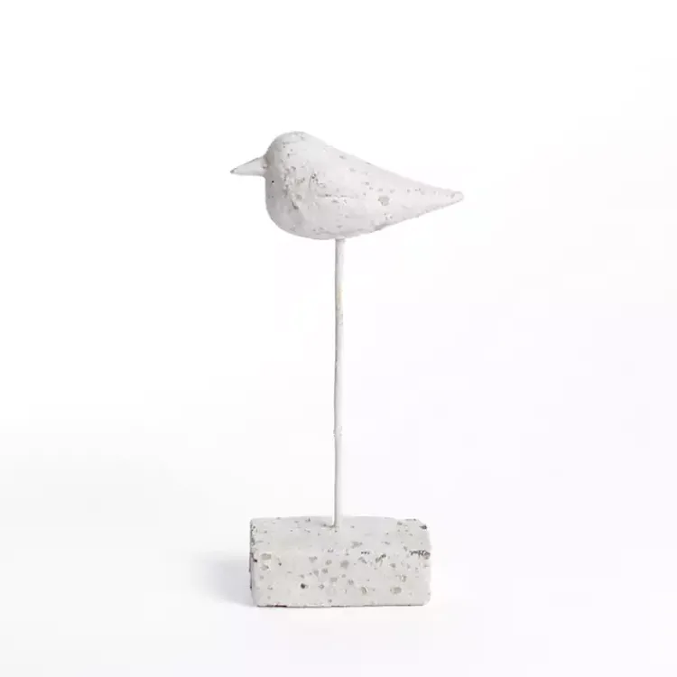 Statues & Figurines>Kirklands Home Distressed Bird Figurine, 10 in. Ivory