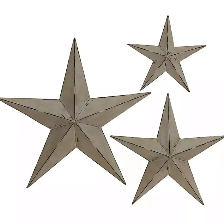 Kirklands Home Distressed Metal Stars 3-pc. Outdoor Plaque Set Best