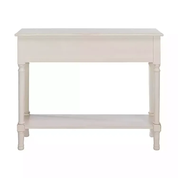 Kirklands Home Distressed Natural Ronan 2-Drawer Console Table White Outlet