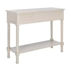 Kirklands Home Distressed Natural Ronan 2-Drawer Console Table White Outlet