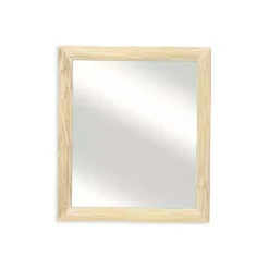 Kirklands Home Distressed Natural Wood Recgle Wall Mirror Tan