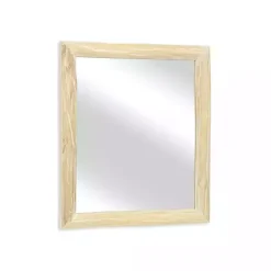 Kirklands Home Distressed Natural Wood Recgle Wall Mirror Tan