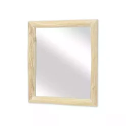 Kirklands Home Distressed Natural Wood Recgle Wall Mirror Tan