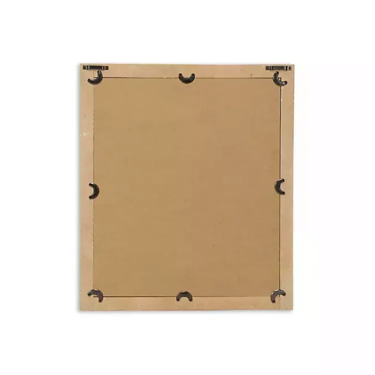 Kirklands Home Distressed Natural Wood Recgle Wall Mirror Tan