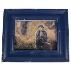 Picture Frames>Kirklands Home Distressed Navy Farmhouse Frame, 8x10 Blue