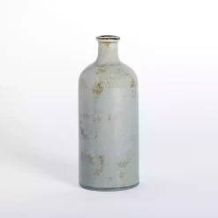 Vases>Kirklands Home Distressed Slate Ceramic Vase Blue