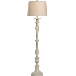 Kirklands Home Distressed Taupe Finish Floor Lamp White Best