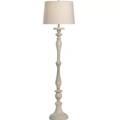 Kirklands Home Distressed Taupe Finish Floor Lamp White Best