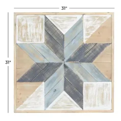 Kirklands Home Distressed White and Blue Farm Star Wall Plaque Online