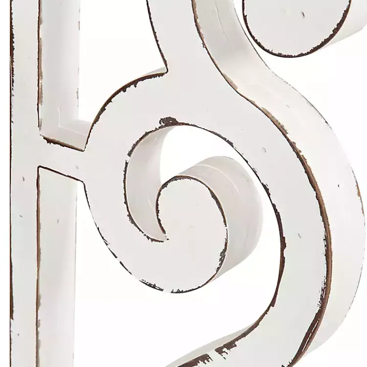 Kirklands Home Distressed White and Brown Wood Console Table Online