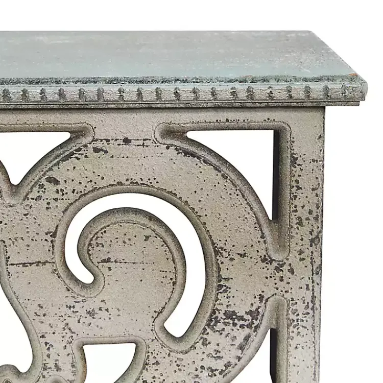 Kirklands Home Distressed White Carved Wood Wall Shelf Best